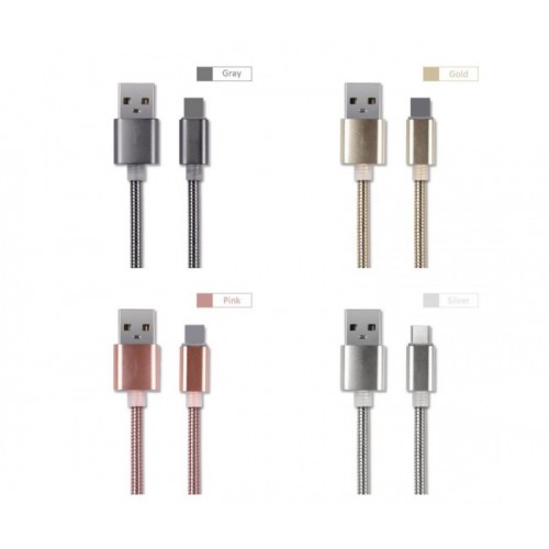 CABLU USB - TIP C METALIC , LUNGIME 100CM